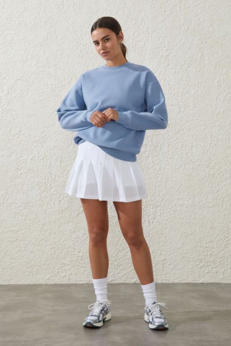 Cotton On Plush Essential Crew Women's Jumpers Blue | m90EIJZmffm