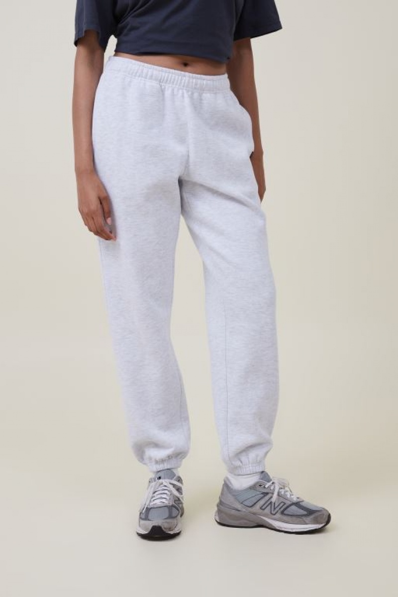 Cotton On Plush Essential Gym Track Women's Pants Grey | jk2n98OWQw9