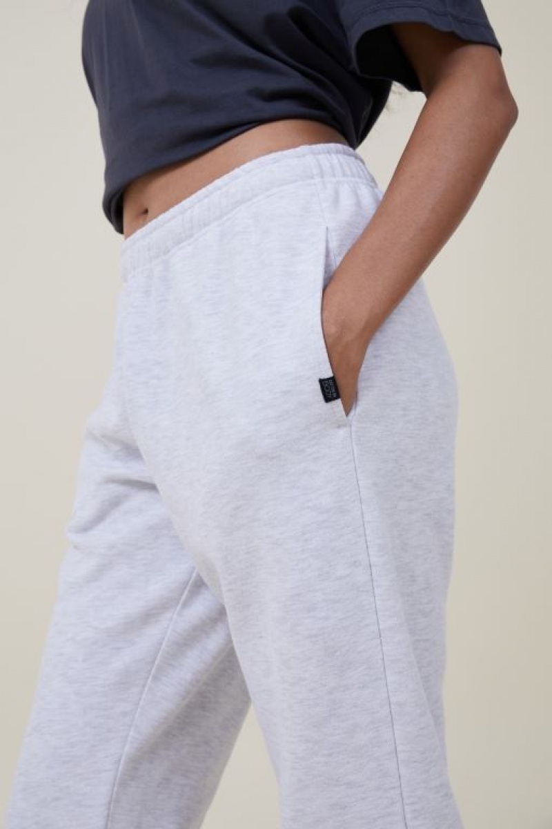 Cotton On Plush Essential Gym Track Women's Pants Grey | jk2n98OWQw9