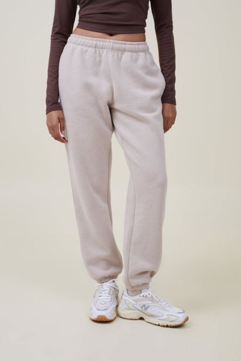 Cotton On Plush Essential Gym Track Women's Pants Sesame | 0Fkbd9MsXxe