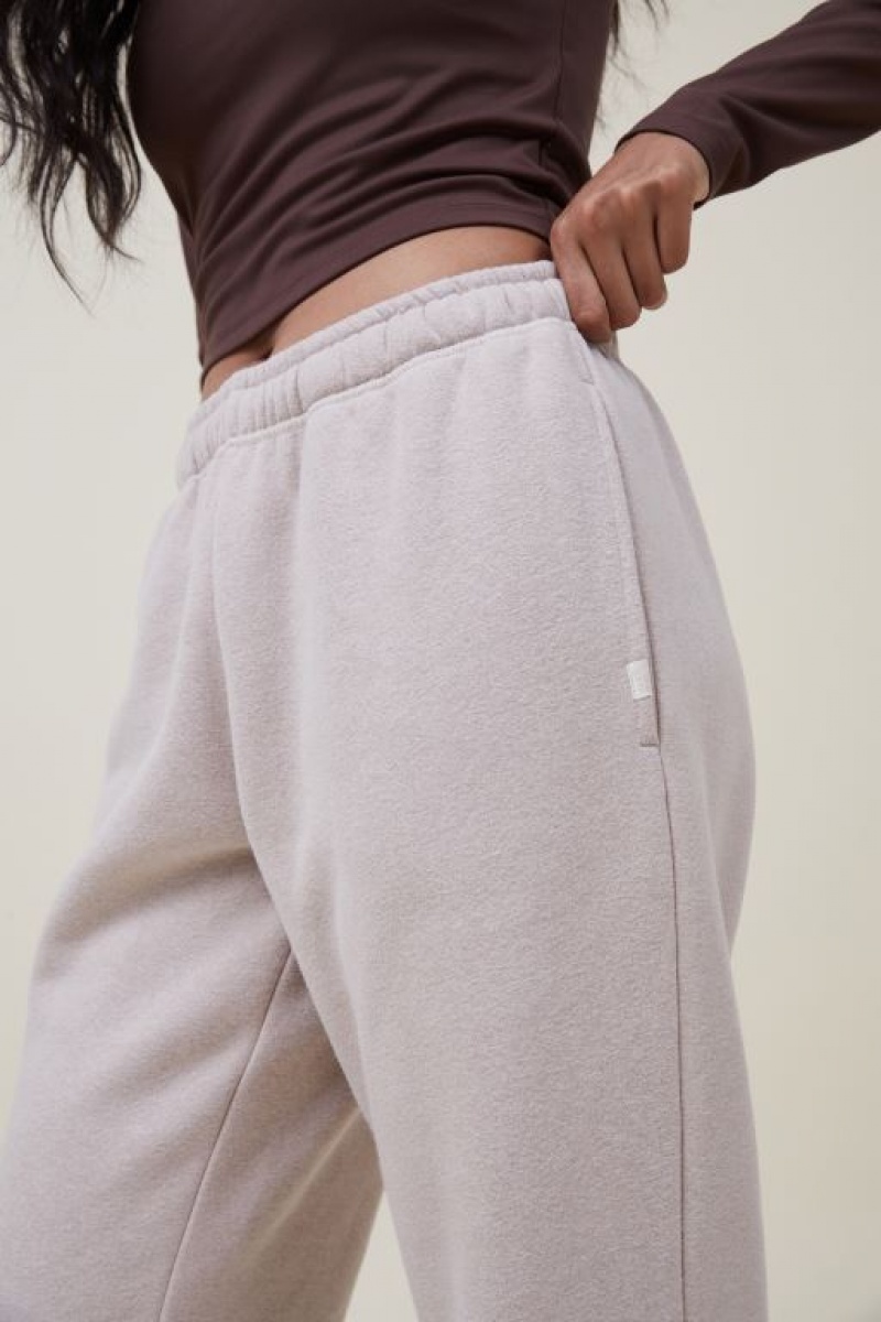 Cotton On Plush Essential Gym Track Women's Pants Sesame | 0Fkbd9MsXxe