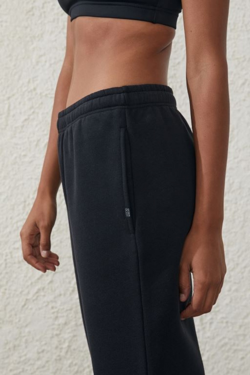 Cotton On Plush Essential Gym Track Women's Pants Black | seC0d0F7K4O