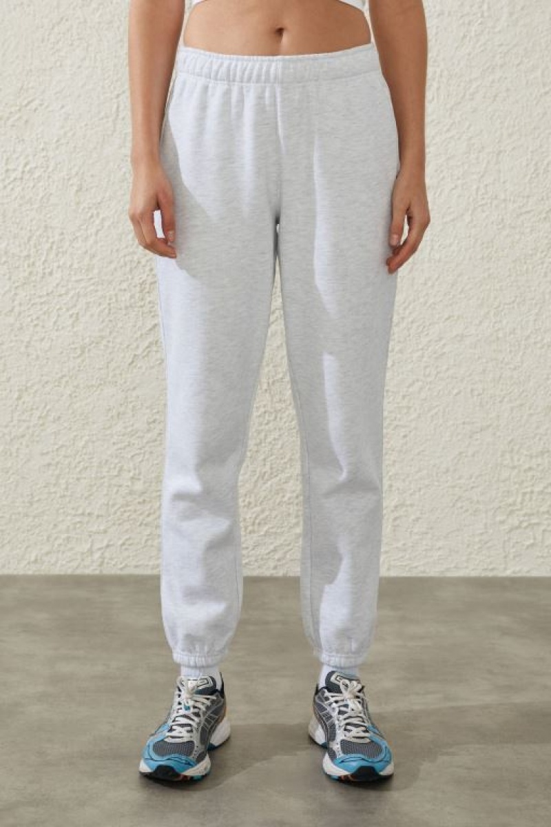 Cotton On Plush Essential Gym Track Women's Track Pants Grey | YzLokscYmAP