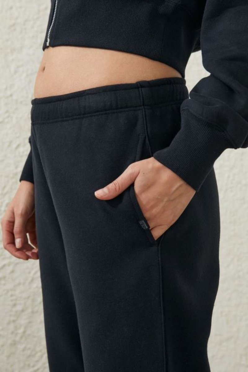 Cotton On Plush Essential Gym Track Women's Track Pants Black | TpTa0WbVquW