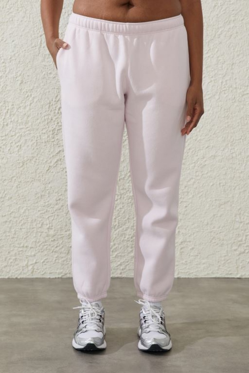 Cotton On Plush Essential Gym Track Women's Track Pants Pink | jUasTeJaY2i