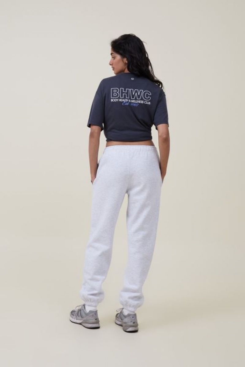Cotton On Plush Essential Gym Track Women's Track Pants Grey | J24r1HEe0Xf