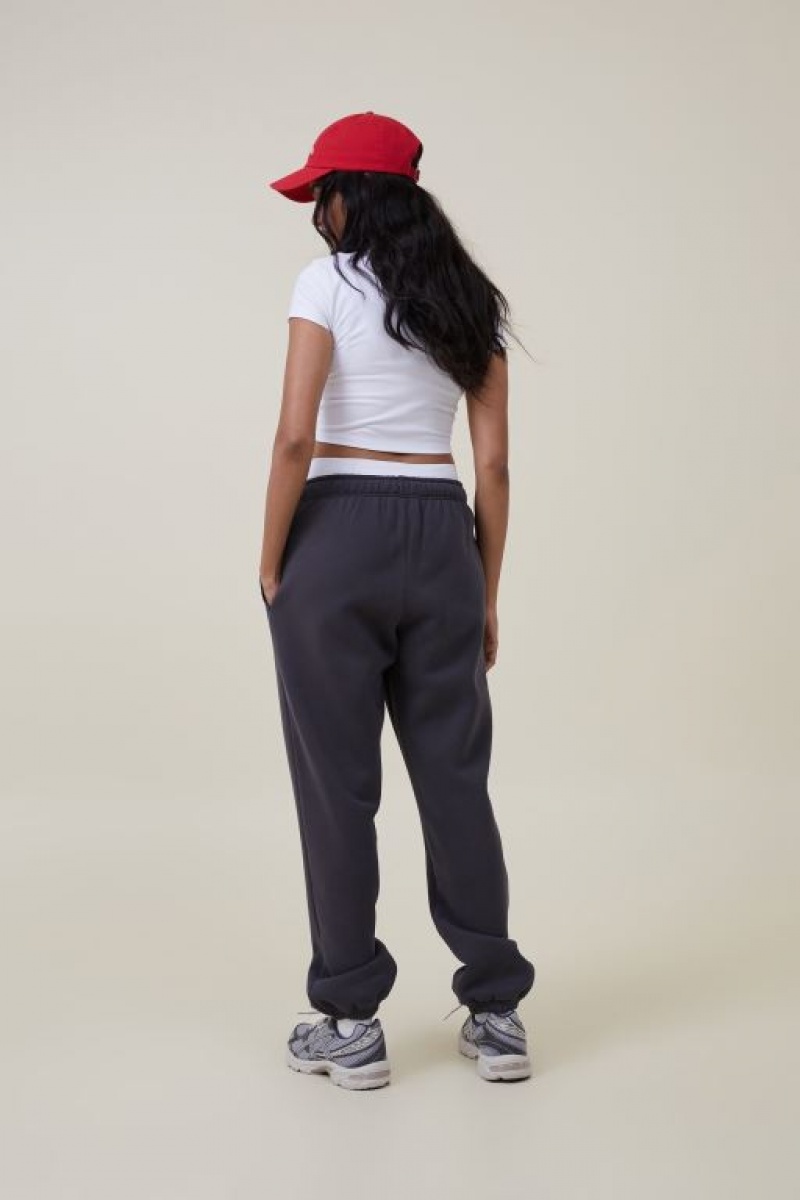 Cotton On Plush Essential Gym Track Women's Track Pants Blue | K83NAVUhuyo