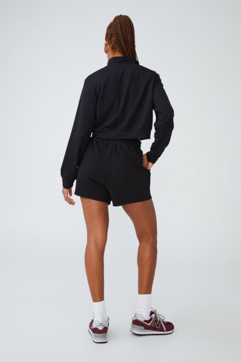 Cotton On Plush Fleece Women's Shorts Black | pA4Q0UOgS3P