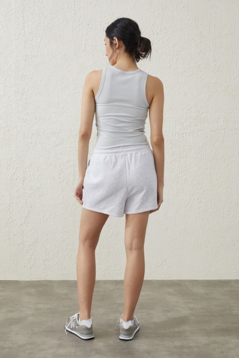 Cotton On Plush Fleece Women's Shorts Grey | A9WdgcVTlsI