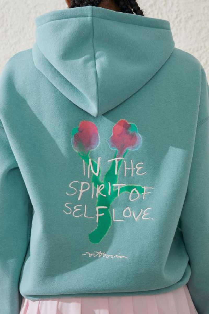 Cotton On Plush Premium Hoodie Women's Jumpers Sea | xjbz7bbUgds