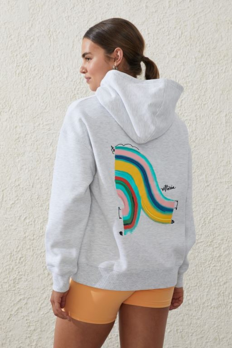 Cotton On Plush Premium Hoodie Women's Jumpers Grey | lWEtaCm3gEQ