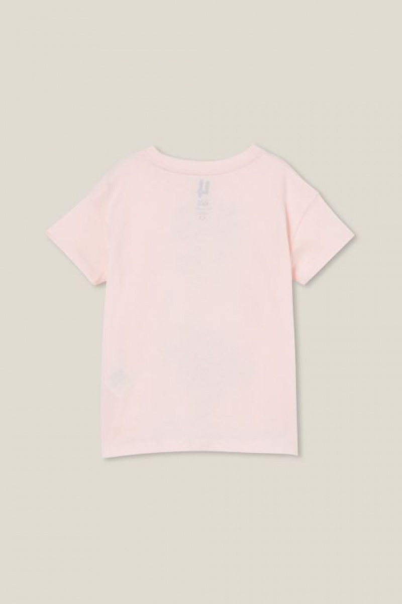 Cotton On Poppy Short Sleeve Print Girls' T Shirts Pink / Light | V2rJ65lGvyK
