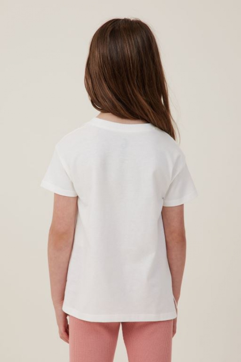 Cotton On Poppy Short Sleeve Print Girls' T Shirts Light Yellow / Flower | S89r39dYAwq