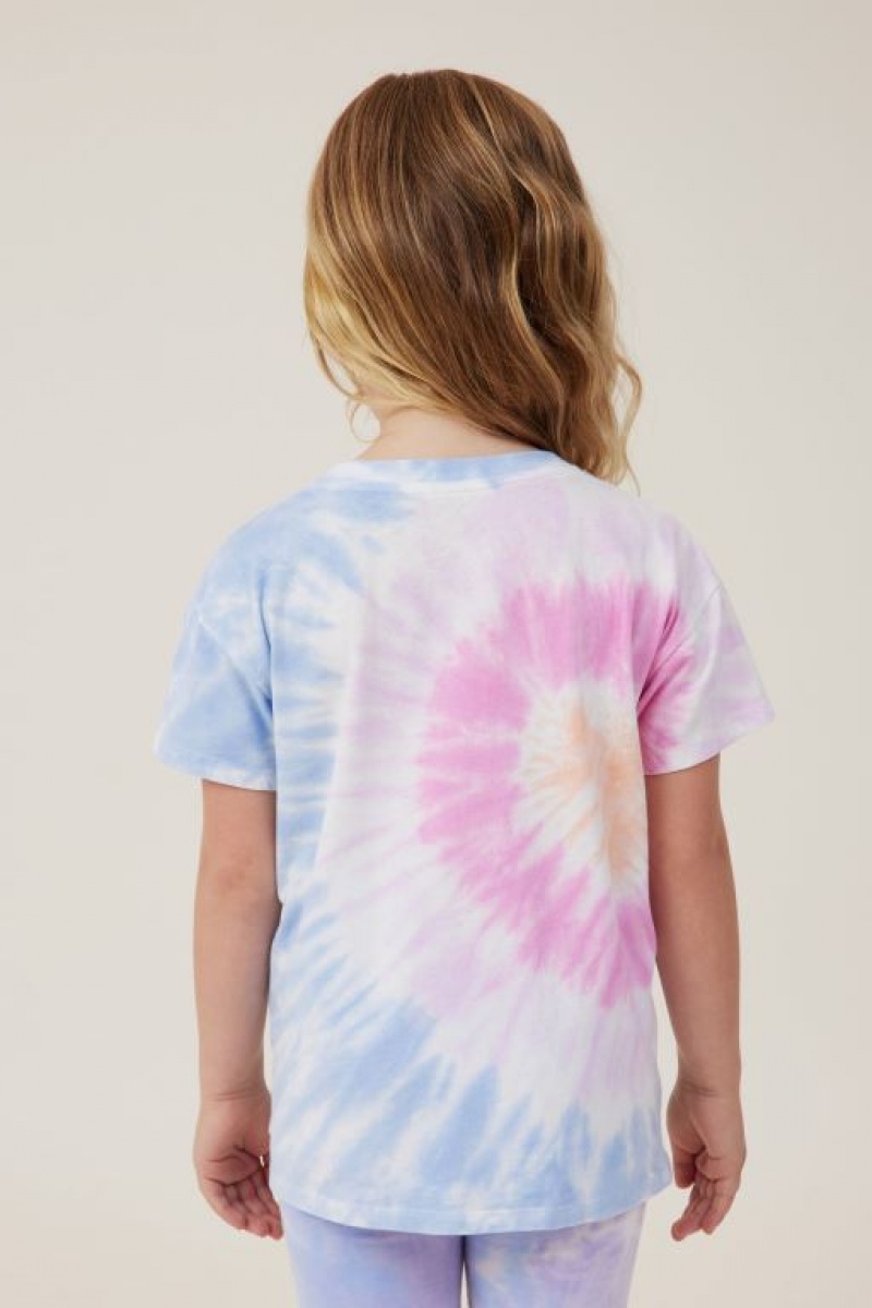Cotton On Poppy Short Sleeve Print Girls' T Shirts Multicolor | mrXVgSnYHiU