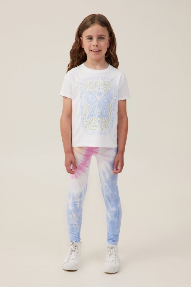 Cotton On Poppy Short Sleeve Print Girls' T Shirts Light Yellow | rT7cZ1Gcdf3