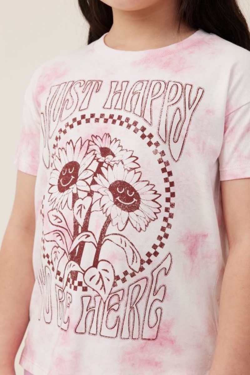 Cotton On Poppy Short Sleeve Print Girls' T Shirts Marshmallow | yYHJRcy1Ojd