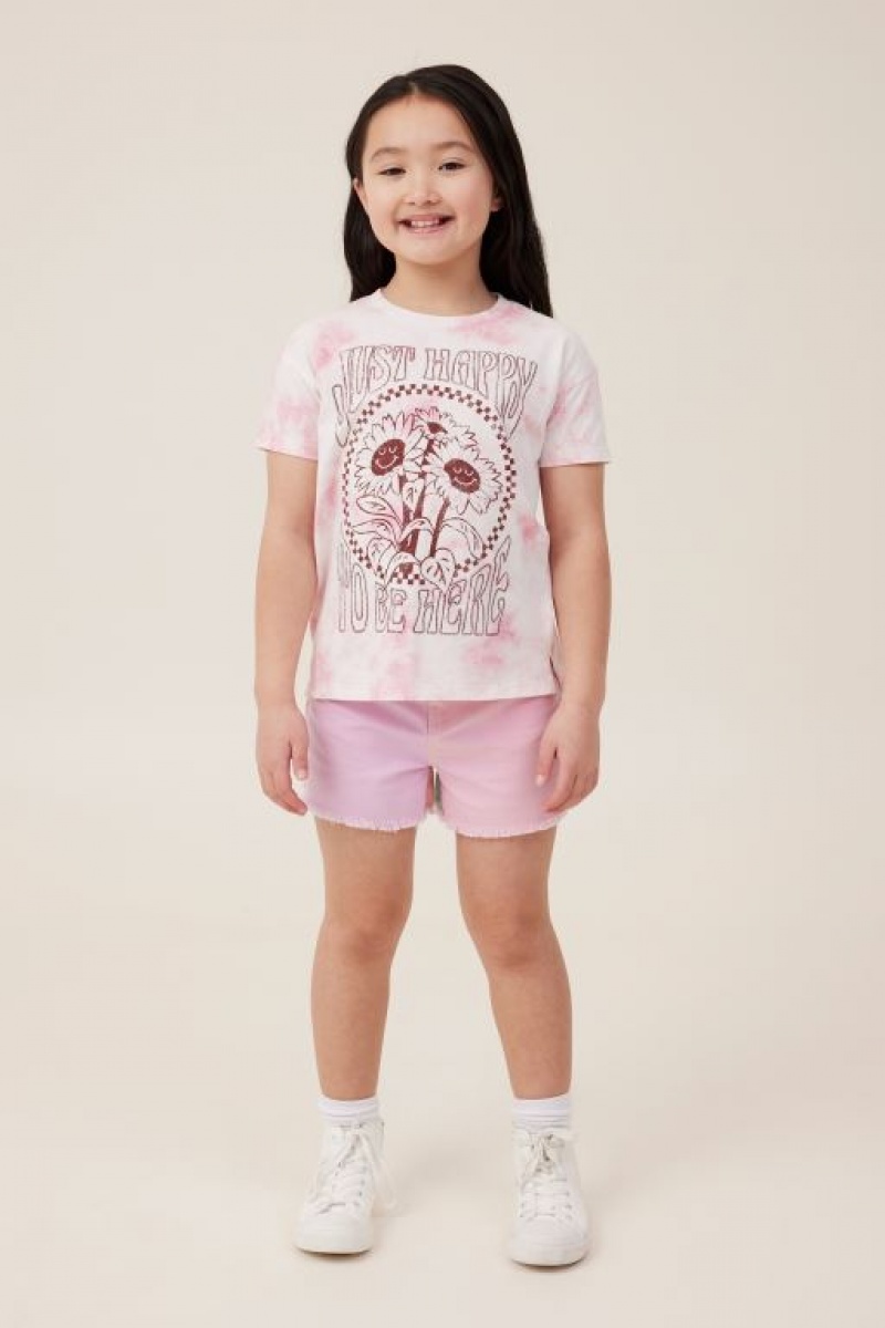 Cotton On Poppy Short Sleeve Print Girls' T Shirts Marshmallow | yYHJRcy1Ojd