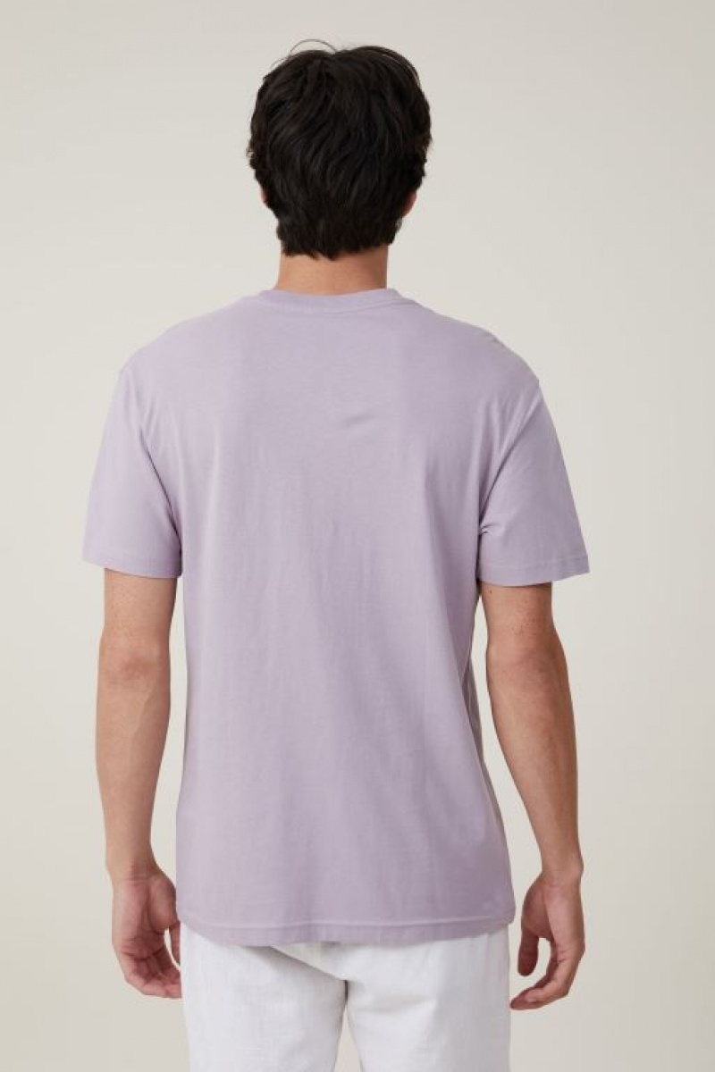 Cotton On Premium Loose Fit Art Men's Graphic T-Shirts Lavender | eXolRht6OIb