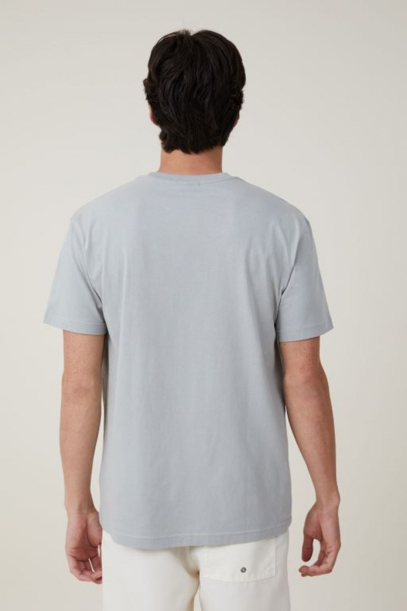 Cotton On Premium Loose Fit Art Men's Graphic T-Shirts Blue | MCuOeZV4qWt
