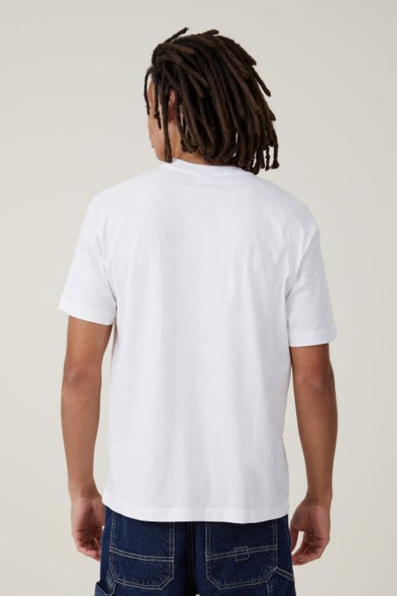 Cotton On Premium Loose Fit Art Men's Graphic T-Shirts White | dyC1rEpAZuR