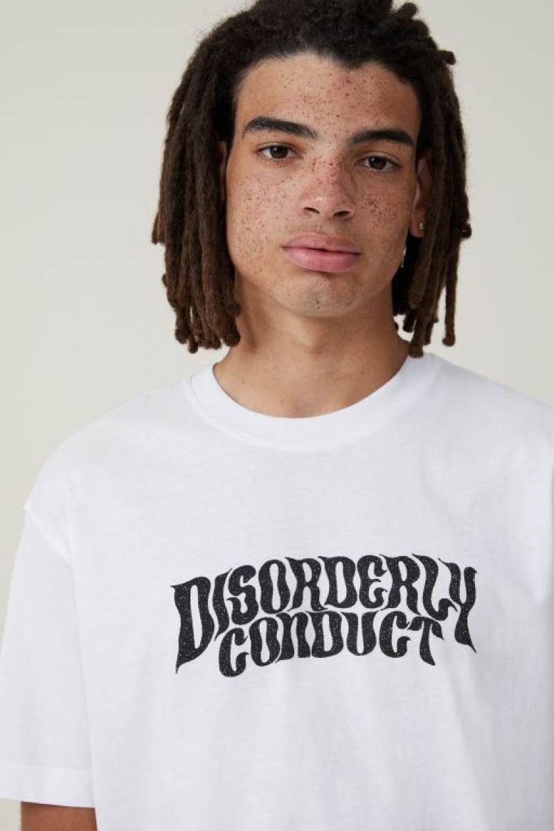 Cotton On Premium Loose Fit Art Men's Graphic T-Shirts White | dyC1rEpAZuR