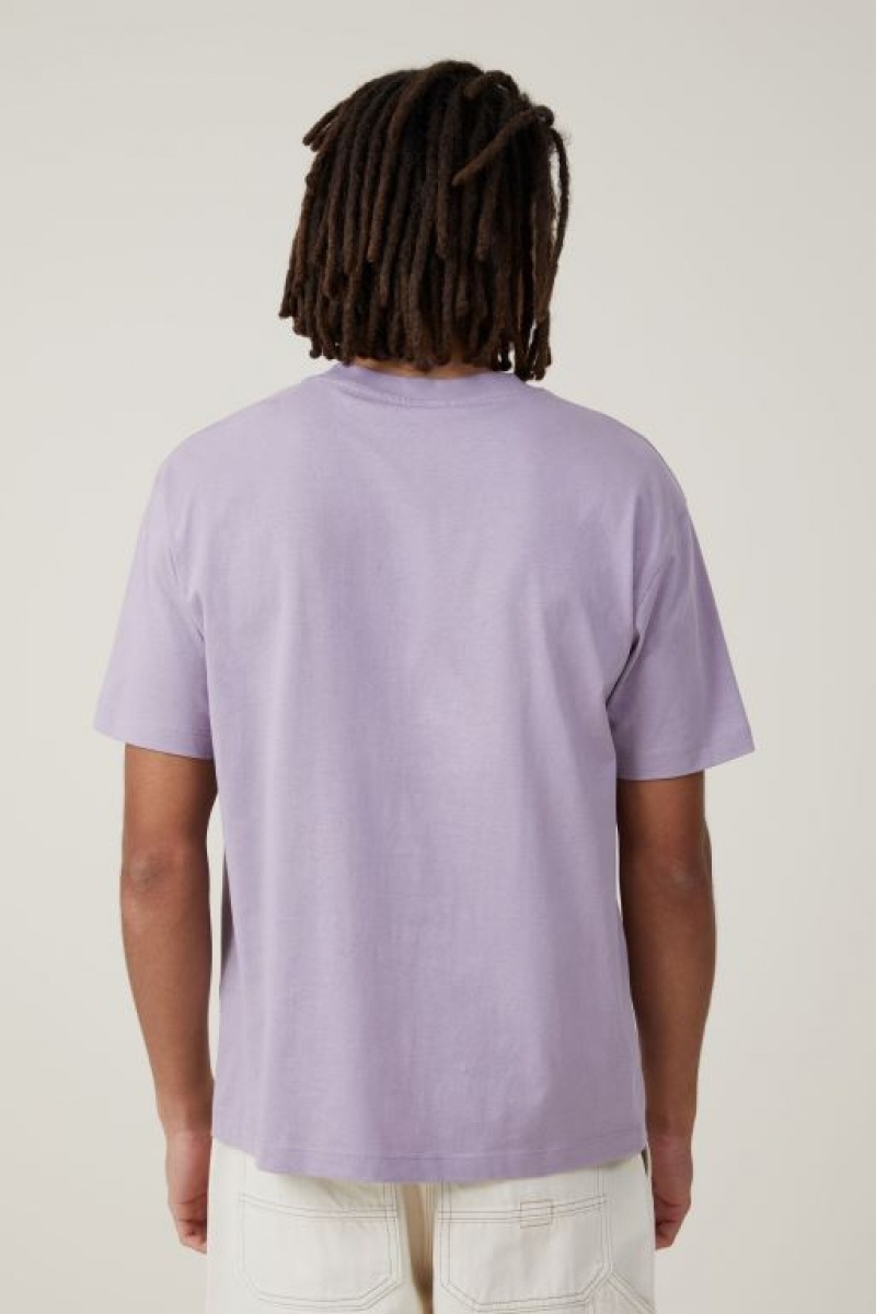 Cotton On Premium Loose Fit Art Men's Graphic T-Shirts Lavender | HX1yyG6iEag