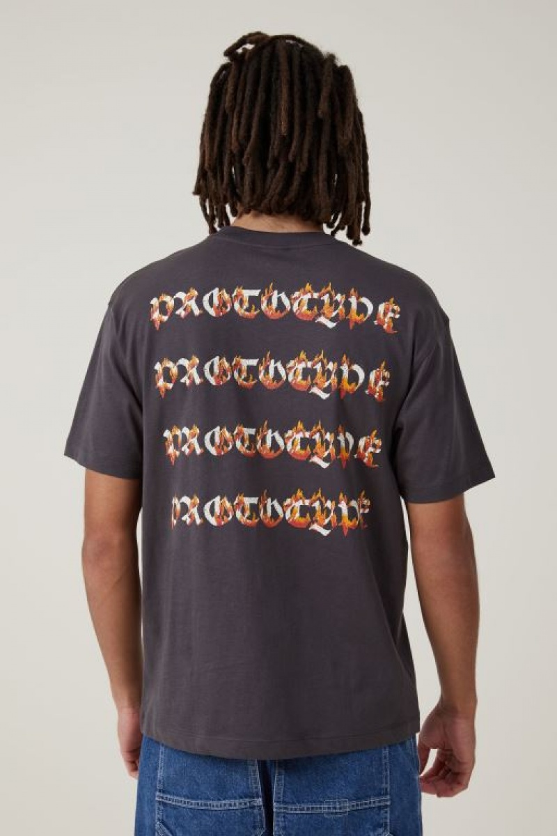 Cotton On Premium Loose Fit Art Men's Graphic T-Shirts Faded | HP9uf2jJ2Dm