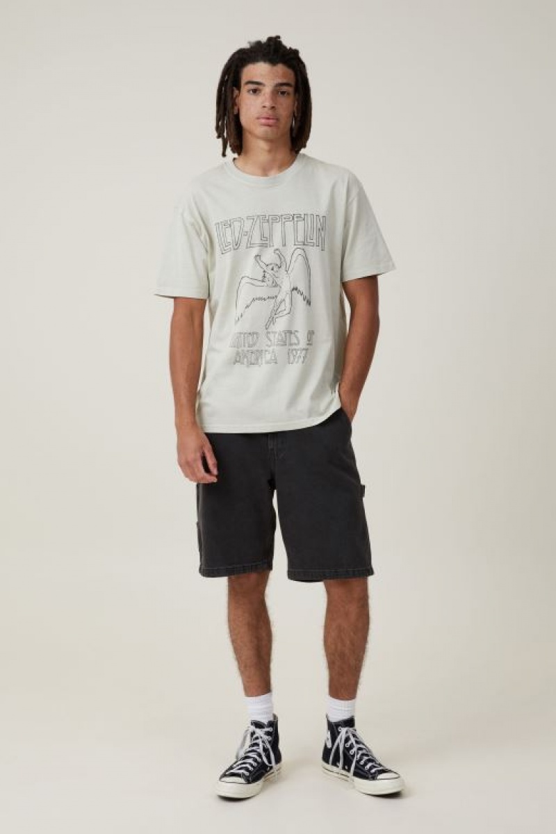 Cotton On Premium Loose Fit Music Men's Graphic T-Shirts White | SEydrXmbsq4