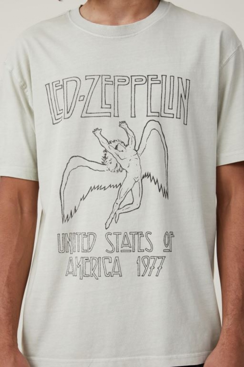 Cotton On Premium Loose Fit Music Men's Graphic T-Shirts White | SEydrXmbsq4
