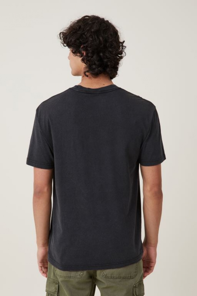 Cotton On Premium Loose Fit Music Men's Graphic T-Shirts Black | cPMmrvwOM9R