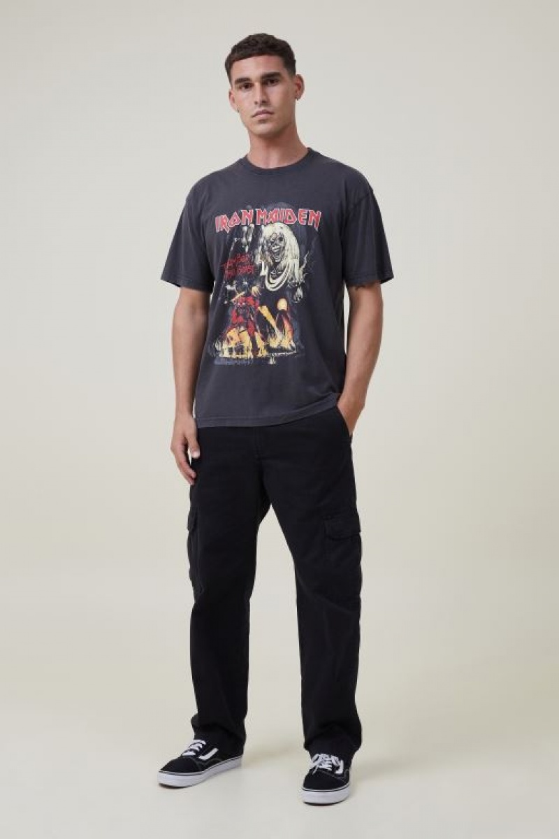Cotton On Premium Loose Fit Music Men's Graphic T-Shirts Black | YGGjYoeJg41