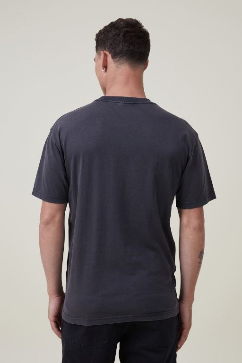 Cotton On Premium Loose Fit Music Men's Graphic T-Shirts Black | YGGjYoeJg41