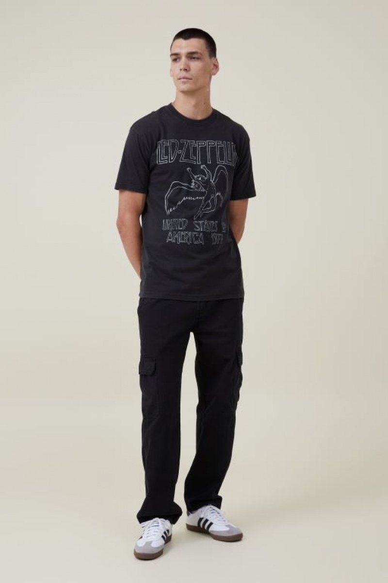 Cotton On Premium Loose Fit Music Men's Graphic T-Shirts Black | YmCjzsJ563K
