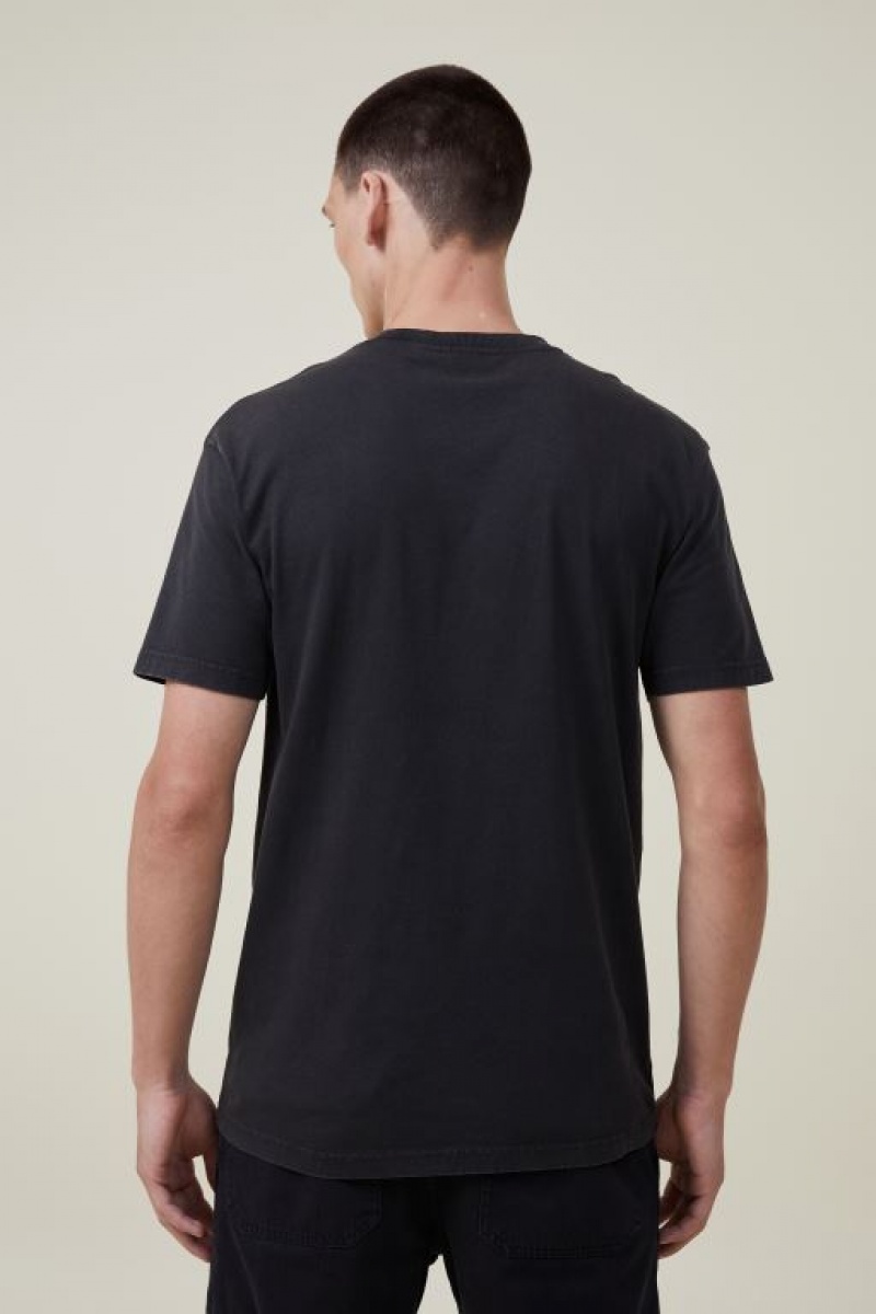 Cotton On Premium Loose Fit Music Men's Graphic T-Shirts Black | YmCjzsJ563K