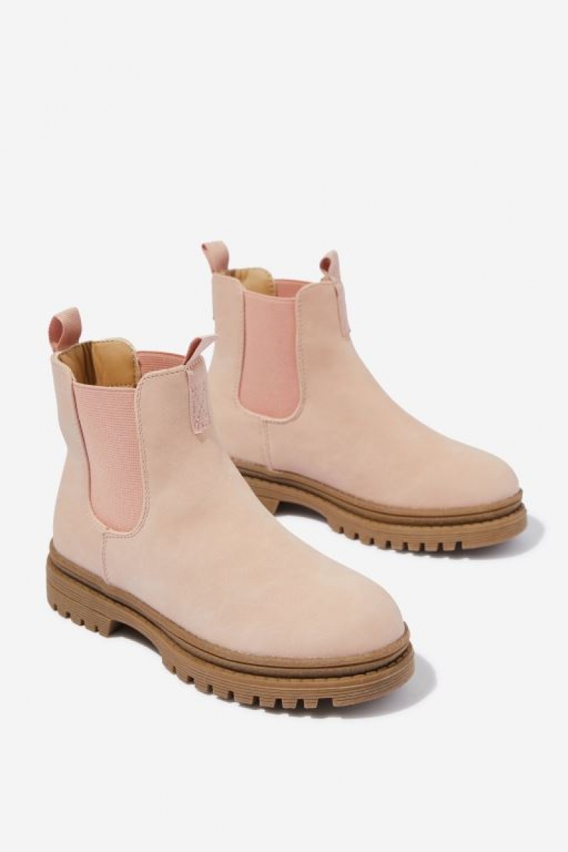 Cotton On Pull On Gusset Girls' Boots Pink | F6voNGSegsX