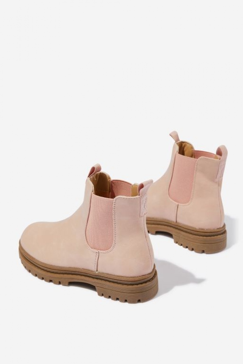 Cotton On Pull On Gusset Girls' Boots Pink | F6voNGSegsX