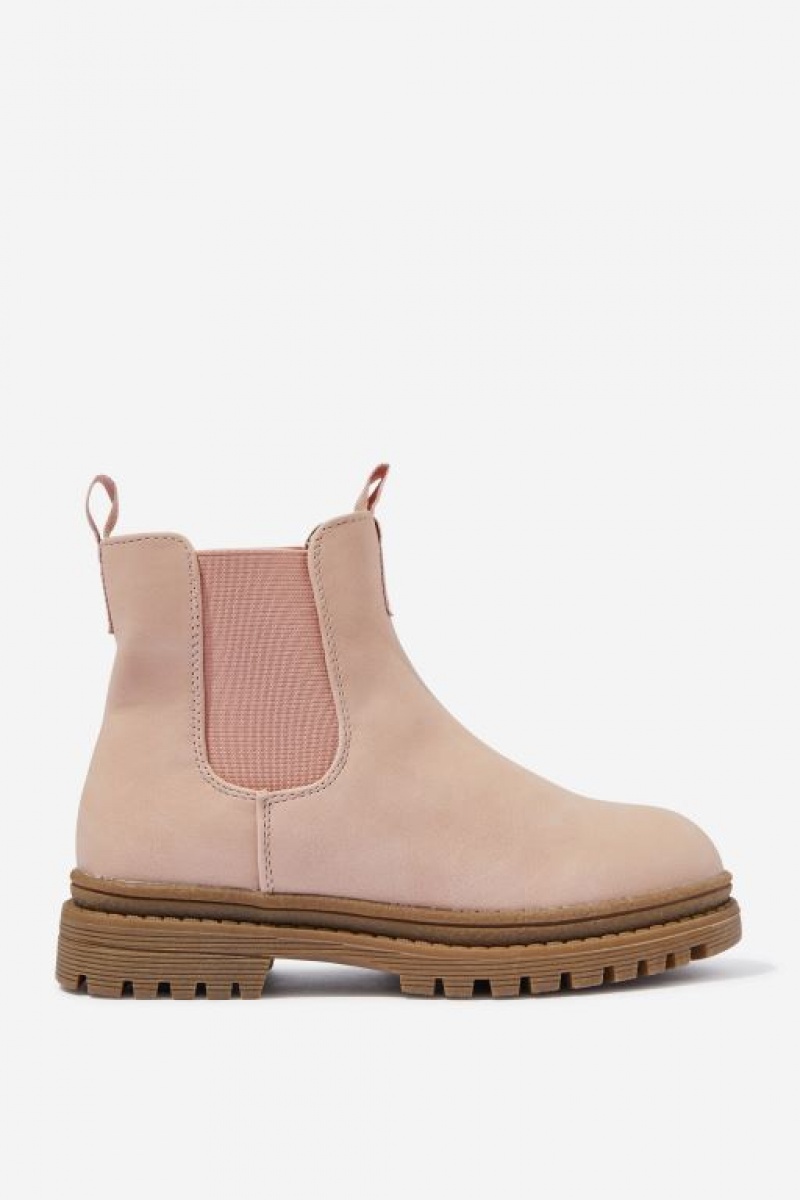 Cotton On Pull On Gusset Girls' Boots Pink | F6voNGSegsX