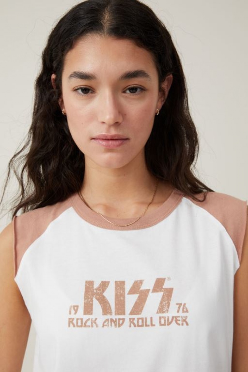 Cotton On Raglan Classic License Women's Graphic T-Shirts White | t4CA3zv4rgd