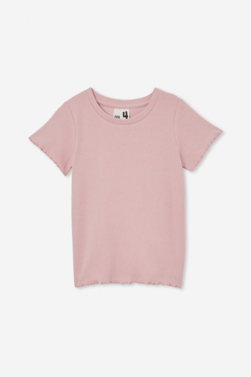 Cotton On Raya Rib Baby Girls' T Shirts Marshmallow | fkqEi2iYHOE