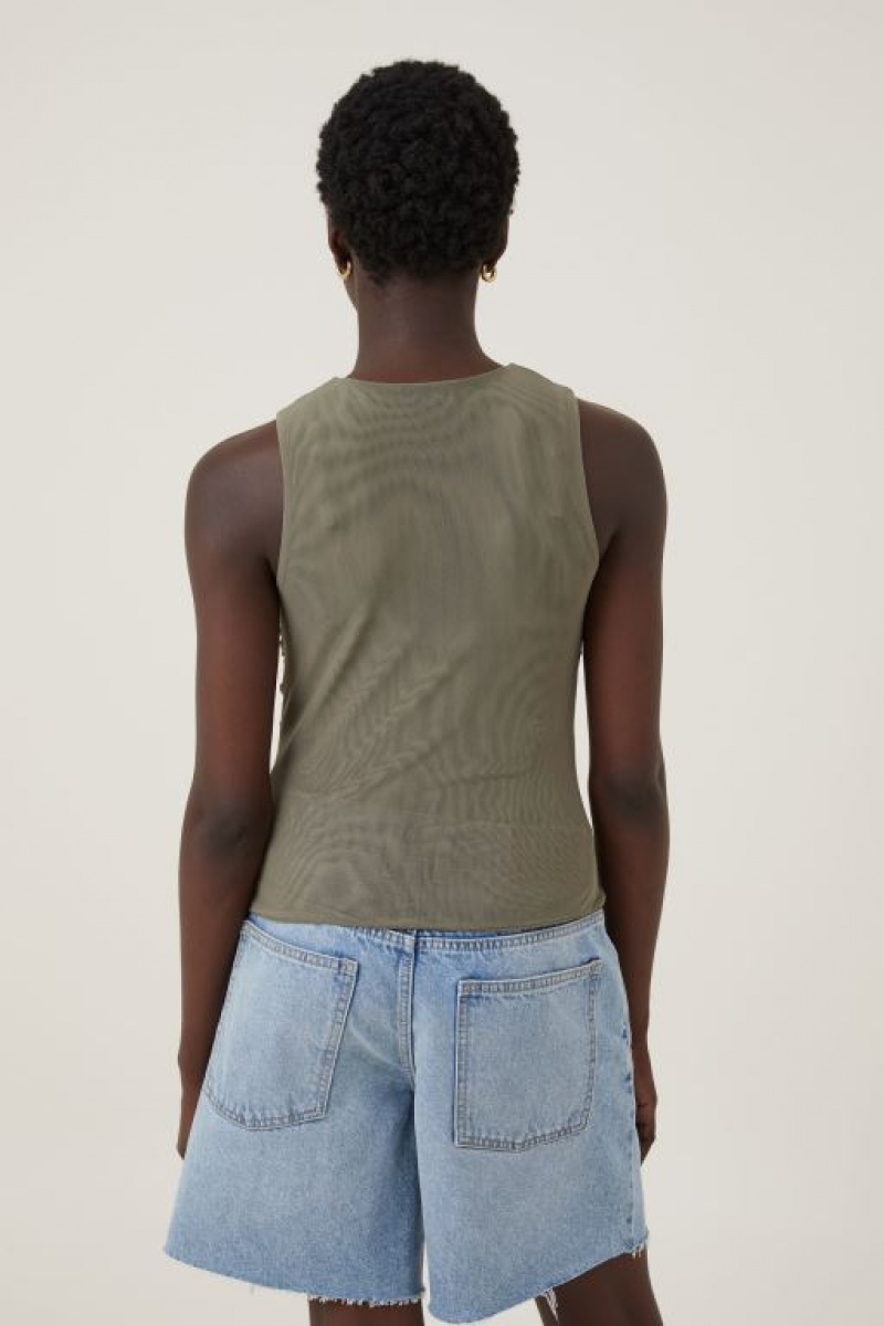 Cotton On Rebecca Gathered Women's Tanks Woodland | wj7Vc6O6K1v