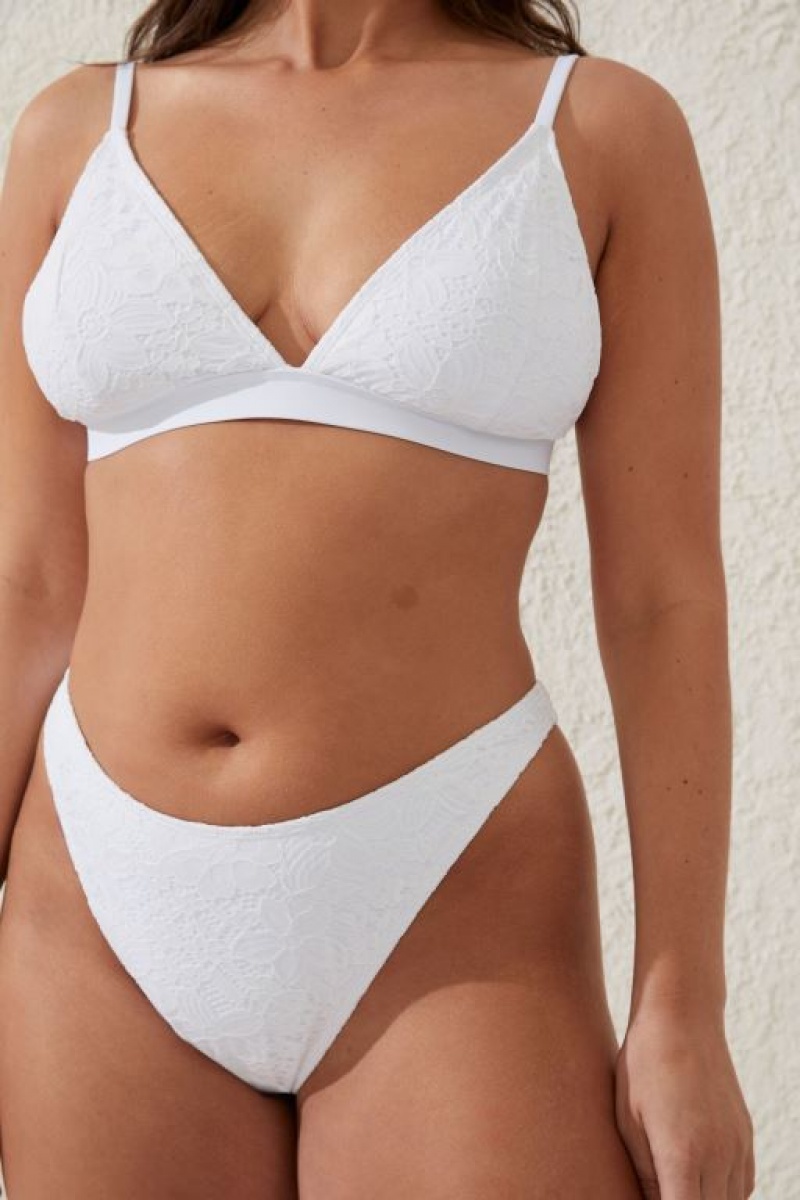 Cotton On Refined High Side Brazilian Women's Bikini Bottoms Cream | 7qCuSVE4xTj