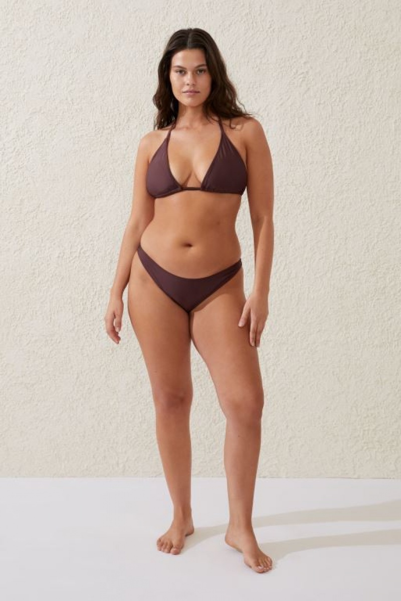 Cotton On Refined High Side Brazilian Women\'s Bikini Bottoms Brown | CePRPGrye6y