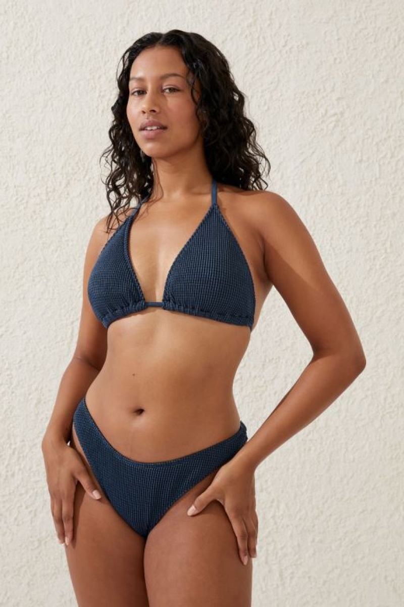 Cotton On Refined High Side Brazilian Women\'s Bikini Bottoms Navy / Black | 1pq9HvhDPa5