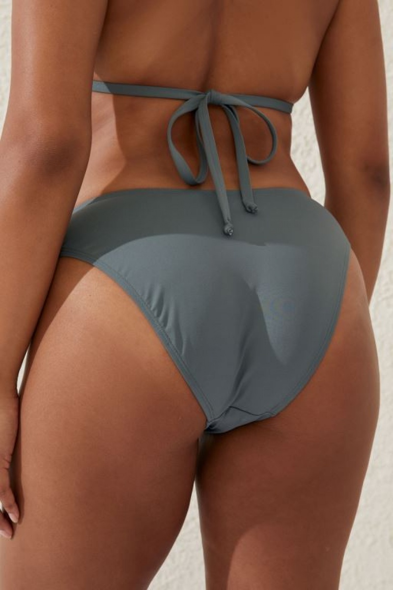 Cotton On Refined High Side Brazilian Women's Bikini Bottoms Khaki | S8Gz9Wflu9x