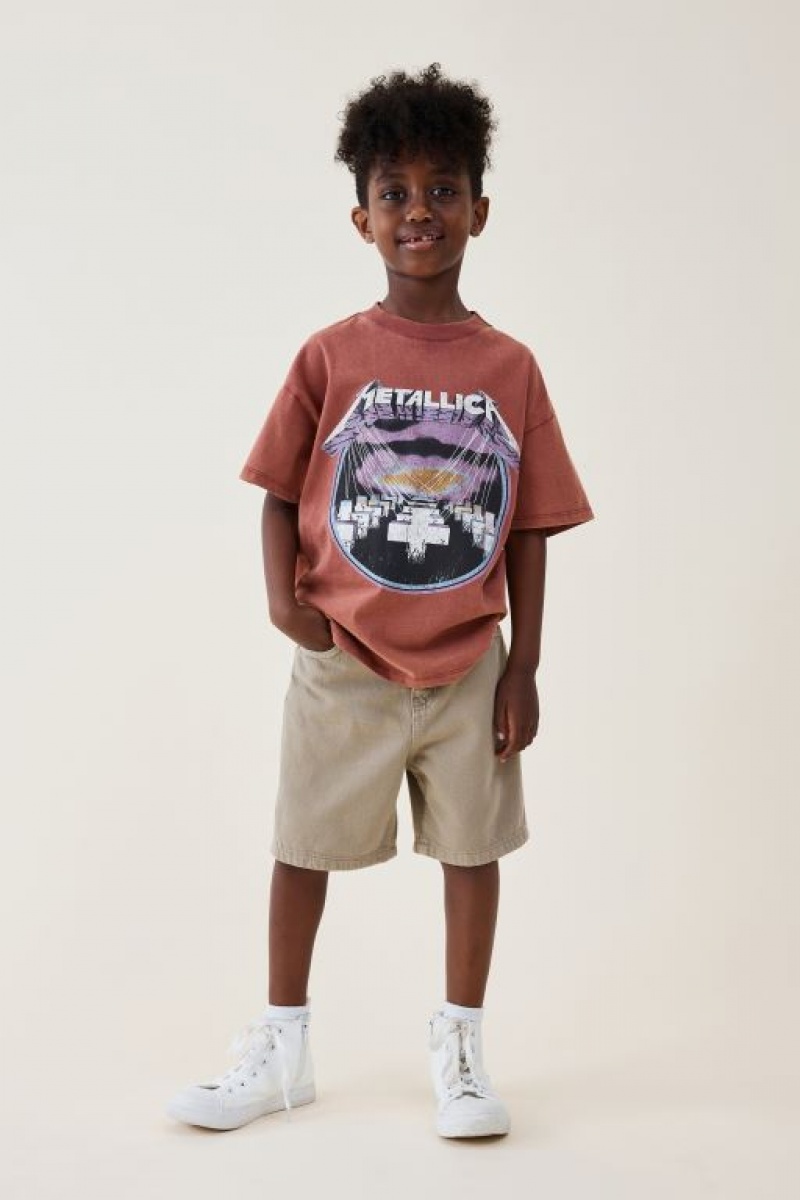 Cotton On Regular Fit Boys' Shorts Grey | 0iG5pdfxFOn