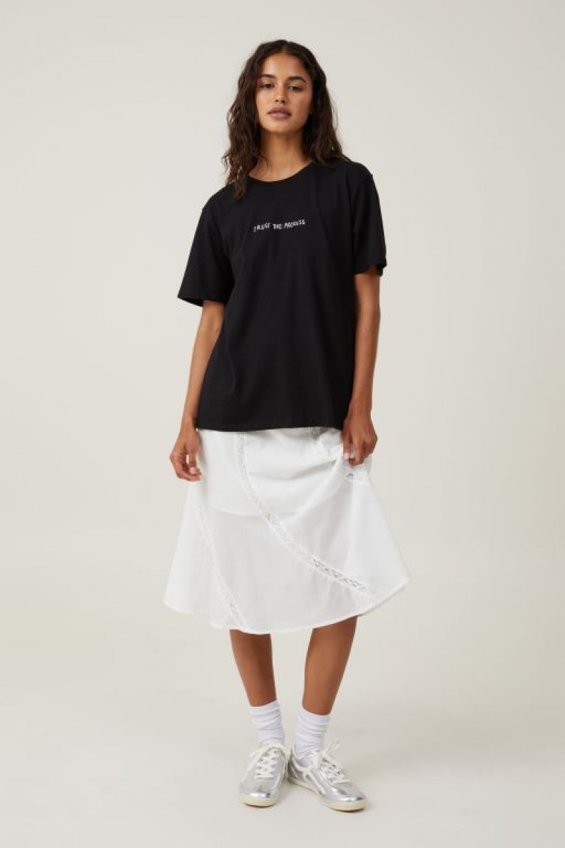 Cotton On Regular Fit Graphic Women's Graphic T-Shirts Black | KNJhPz3qtw1