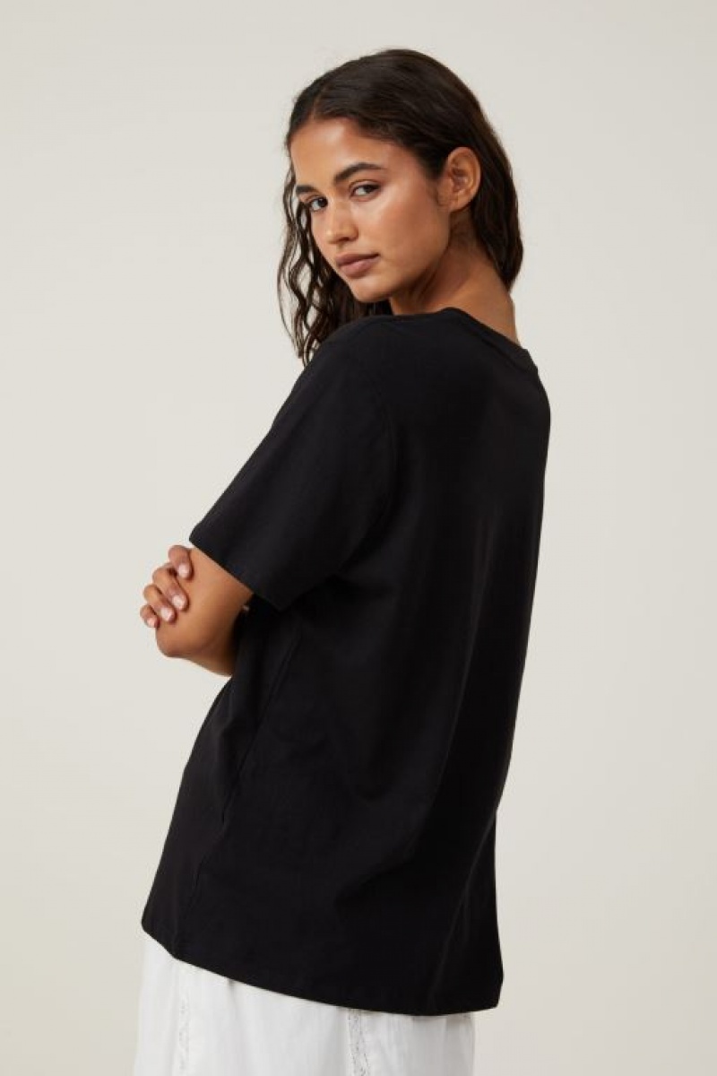 Cotton On Regular Fit Graphic Women's Graphic T-Shirts Black | KNJhPz3qtw1