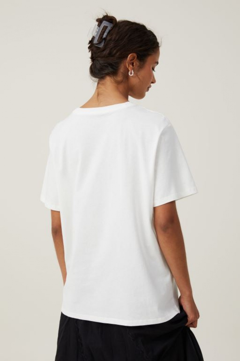 Cotton On Regular Fit Graphic Women's Graphic T-Shirts White | g96A43vGem3