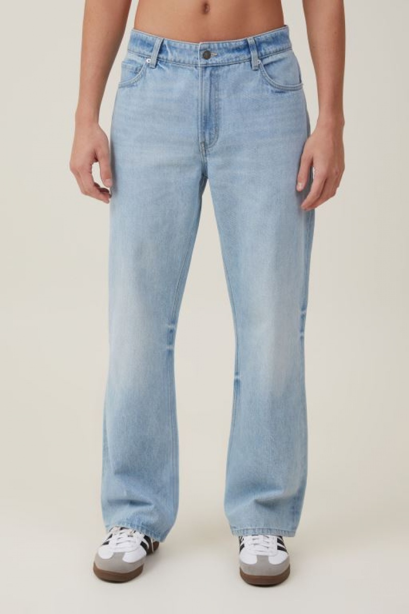 Cotton On Relaxed Boot Cut Men's Jeans Blue | SduQbDmbpTc