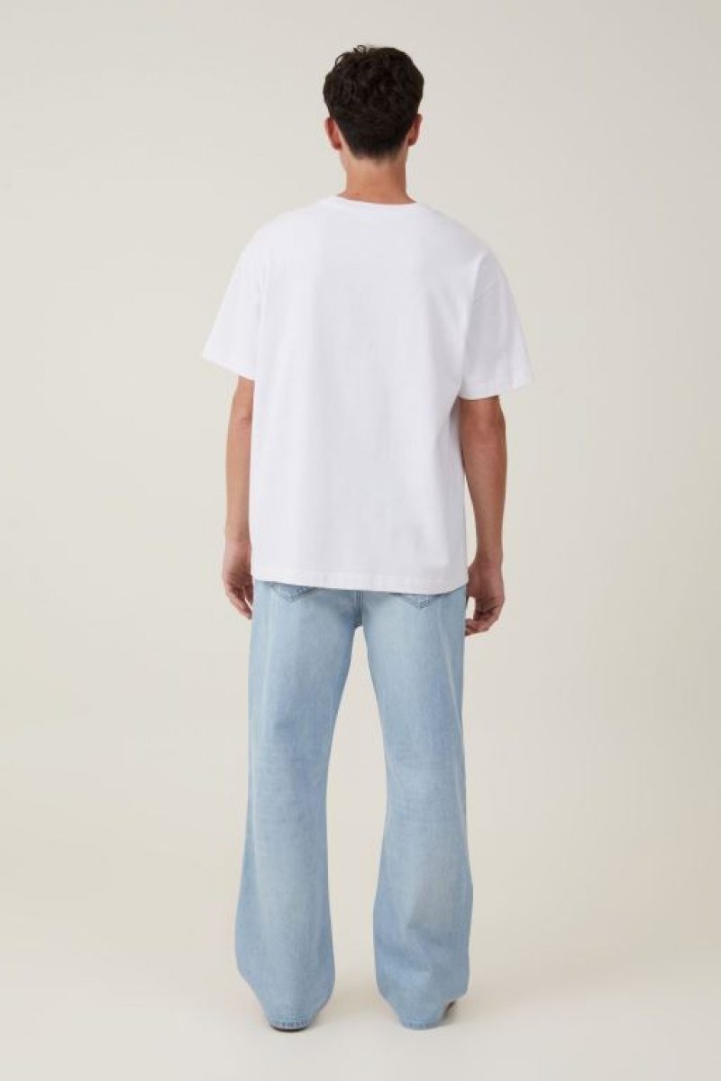 Cotton On Relaxed Boot Cut Men's Jeans Blue | SduQbDmbpTc